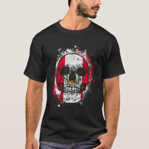 Peru Peruviaanse Vlag Schedel T-shirt