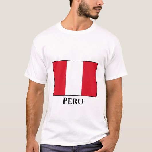 Peru (Peruviaanse) Vlag T-shirt (Voorkant)