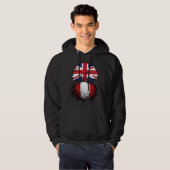 Peru Peruvian British Tree Roots Flag Hoodie (Voorkant volledig)