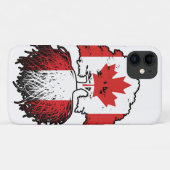 Peru Peruvian Canadian Canada Tree Roots Flag Case-Mate iPhone Case (Achterkant (horizontaal))