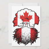 Peru Peruvian Canadian Canada Tree Roots Flag Kaart (Voorkant)