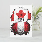 Peru Peruvian Canadian Canada Tree Roots Flag Kaart (Staand voorkant)