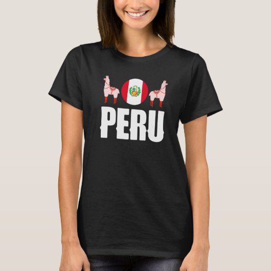 Peru Peruvian Peru Flag Peru National Animal T-shirt (Voorkant)