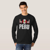 Peru Peruvian Peru Flag Peru National Animal   T-shirt (Voorkant volledig)
