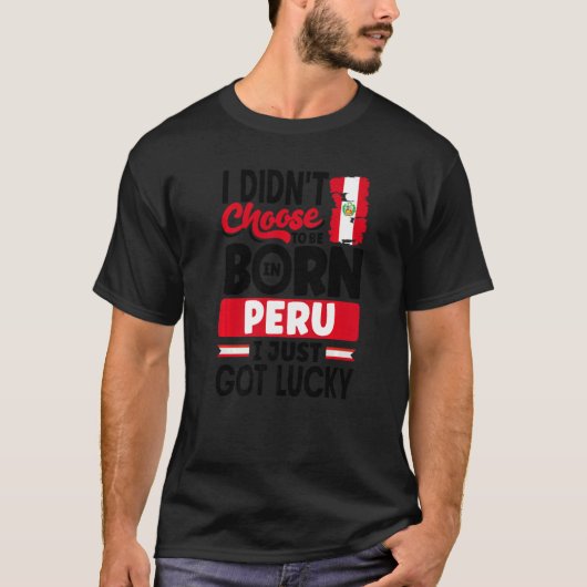 Peru Peruvian Peru vlag ik heb net Lucky 1 T-shirt (Voorkant)