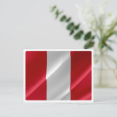 Peru - Peruvian Waving Flag - Briefkaart (Staand voorkant)