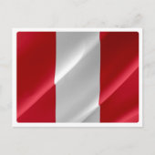 Peru - Peruvian Waving Flag - Briefkaart (Voorkant)