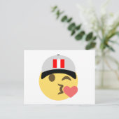 Peru Pet Kiss Emoji Briefkaart (Staand voorkant)