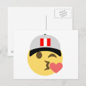 Peru Pet Kiss Emoji Briefkaart (Voorkant / Achterkant)