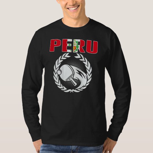 Peru Ping Pong   Peruvian Table Tennis Team Suppor T-shirt (Voorkant)