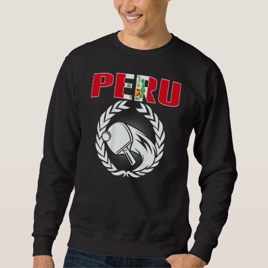 Peru Ping Pong   Peruvian Table Tennis Team Suppor Trui (Voorkant)