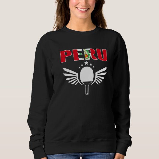 Peru Ping Pong   Peruvian Table Tennis Team Suppor Trui (Voorkant)