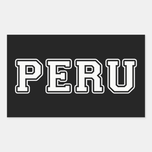 Peru Rechthoekige Sticker (Voorkant)