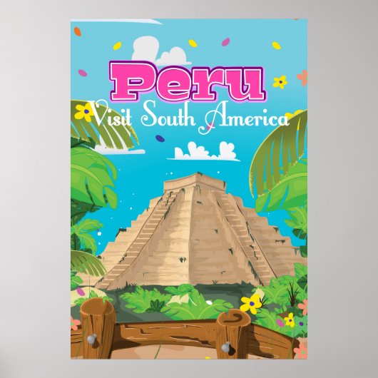 Peru reisposter kunst. poster (Voorkant)