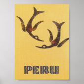 Peru Retro Vintage Travel Poster (Voorkant)