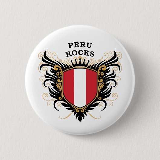 Peru Rocks Ronde Button 5,7 Cm (Voorkant)