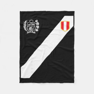 Peru Rode Shirt Peruviaanse Vlag Escudo Retro Voet Fleece Deken
