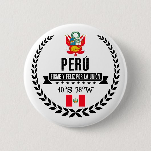 Peru Ronde Button 5,7 Cm (Voorkant)
