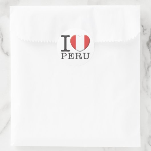 Peru Ronde Sticker (Tas)