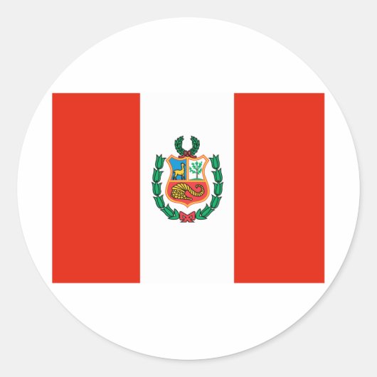 Peru Ronde Sticker (Voorkant)