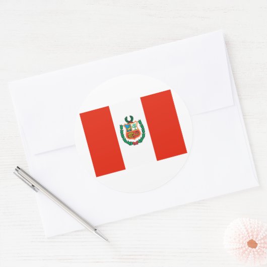 Peru Ronde Sticker (Envelop)