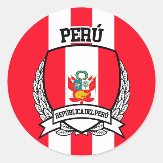 Peru Ronde Sticker (Voorkant)