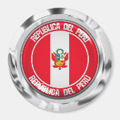 Peru Round Emblem Magneet (Voorkant)