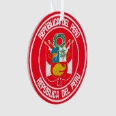 Peru Round Emblem Ornament (voorkant)