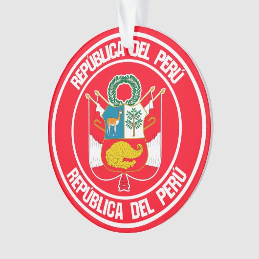 Peru Round Emblem Ornament (voorkant)