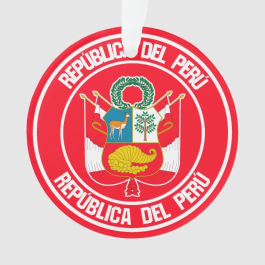 Peru Round Emblem Ornament (voorkant)