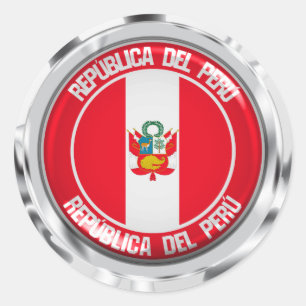 Peru Round Emblem Ronde Sticker