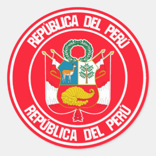 Peru Round Emblem Ronde Sticker