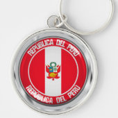 Peru Round Emblem Sleutelhanger (Voorkant)