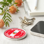 Peru Round Emblem Sleutelhanger (Zijkant)