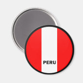 Peru Roundel kwaliteitsvlag Magneet (Voorkant / Achterkant)