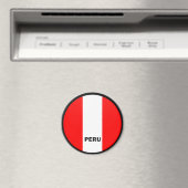 Peru Roundel kwaliteitsvlag Magneet (Insitu (Vaatwasser))