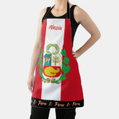 Peru schort, Peru, Peruaanse Vlag Chefs keuken Schort (Insitu)