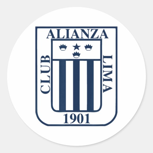 Peru Shirt Peruvian Alianza Lima Peruvian Men Wome Ronde Sticker (Voorkant)