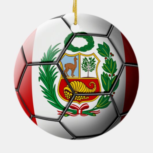 Peru Soccer Ornament (Achterkant)