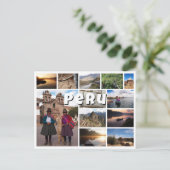 Peru souvenir fotocollage briefkaart (Staand voorkant)
