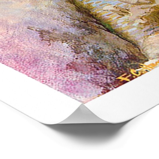 Peru, stadsdaken onder de berg,  poster (Hoek)