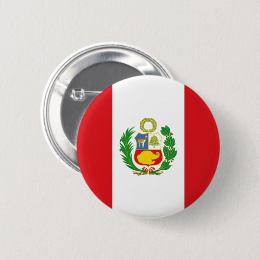 Peru State Flag Button (Voorkant /achterkant)