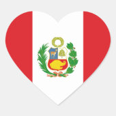 Peru State Flag Hart Sticker (Voorkant)