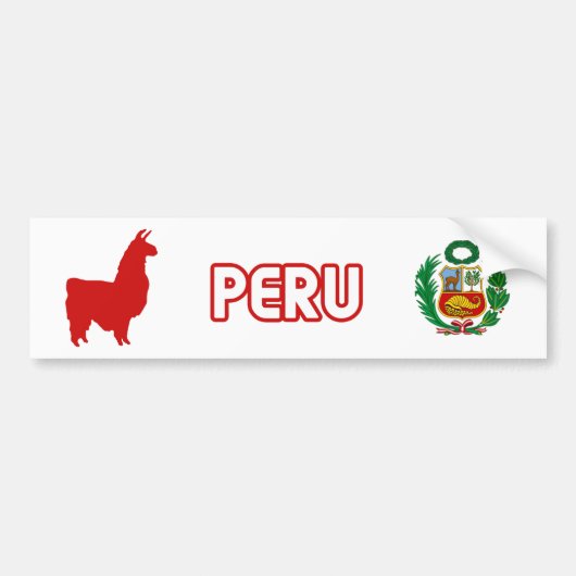 Peru Stiker Bumpersticker (Voorkant)