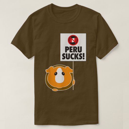 Peru Sucks Guinea Pig T-shirt (Design voorkant)