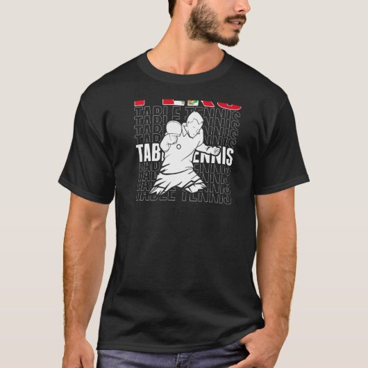 Peru Table Tennis Support Peruvian Ping Pong Tea T-shirt (Voorkant)
