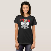 Peru Table Tennis Support Peruvian Ping Pong Tea T-shirt (Voorkant volledig)