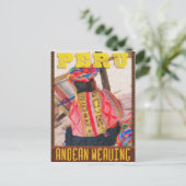 Peru Travel Briefkaart - De kunst van het Andeswev (Staand voorkant)