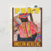 Peru Travel Briefkaart - De kunst van het Andeswev (Voorkant / Achterkant)