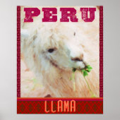 Peru Travel Poster - De Llamas van Peru (Voorkant)
